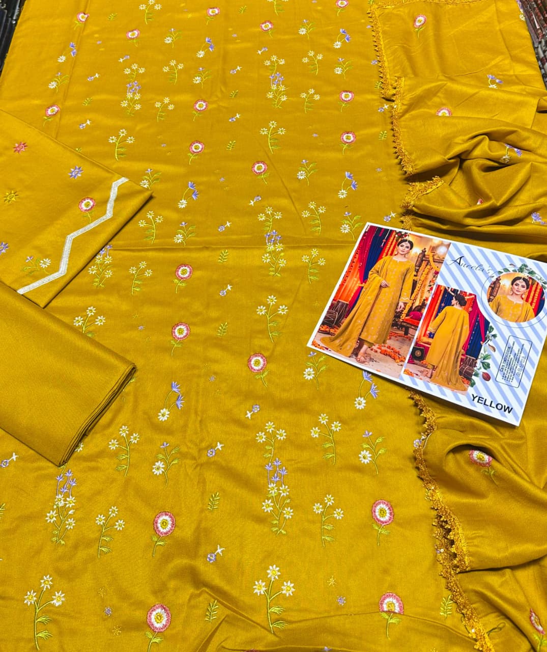 Mustard Dhanak 3-Piece Suit